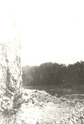 The Grand Trunk Pacific Railway bed along a river. (Images are provided for educational and research purposes only. Other use requires permission, please contact the Museum.) thumbnail