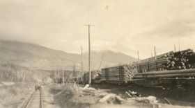 Hanson timber yard in Cedervalle, B. C.. (Images are provided for educational and research purposes only. Other use requires permission, please contact the Museum.) thumbnail