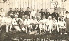 The Boston Bloomer Girls at Smithers, B.C.. (Images are provided for educational and research purposes only. Other use requires permission, please contact the Museum.) thumbnail
