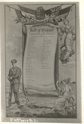 Roll of honour for king and empire with Canadian expeditionary force. (Images are provided for educational and research purposes only. Other use requires permission, please contact the Museum.) thumbnail