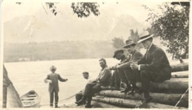 Group photo in front of Lake Kathlyn. (Images are provided for educational and research purposes only. Other use requires permission, please contact the Museum.) thumbnail