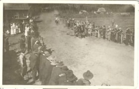 Horse race at fair in Telkwa, B.C.. (Images are provided for educational and research purposes only. Other use requires permission, please contact the Museum.) thumbnail