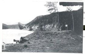 River boat landing with dynamite blast in background. (Images are provided for educational and research purposes only. Other use requires permission, please contact the Museum.) thumbnail