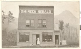 Omineca Herald in Hazelton, BC.. (Images are provided for educational and research purposes only. Other use requires permission, please contact the Museum.) thumbnail