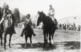 Children on horses at the Fall Fair.. (Images are provided for educational and research purposes only. Other use requires permission, please contact the Museum.) thumbnail