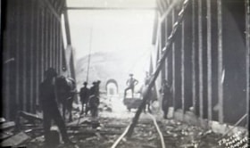 G.T.P. workers in railway tunnel. (Images are provided for educational and research purposes only. Other use requires permission, please contact the Museum.) thumbnail