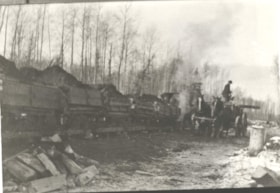 Grand Trunk Pacific railcars filled with gravel.. (Images are provided for educational and research purposes only. Other use requires permission, please contact the Museum.) thumbnail