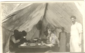 Highway departments road camp inside the tent.. (Images are provided for educational and research purposes only. Other use requires permission, please contact the Museum.) thumbnail