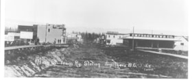 Main Street, Smithers, B.C., from the railway station.. (Images are provided for educational and research purposes only. Other use requires permission, please contact the Museum.) thumbnail