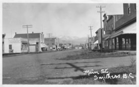 Main Street, Smithers looking at Babine Mountain Range.. (Images are provided for educational and research purposes only. Other use requires permission, please contact the Museum.) thumbnail