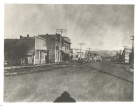View of Main Street, looking at Central Park building, Smithers, B.C.. (Images are provided for educational and research purposes only. Other use requires permission, please contact the Museum.) thumbnail