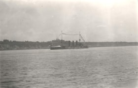 A large ship on St. Lawrence river. (Images are provided for educational and research purposes only. Other use requires permission, please contact the Museum.) thumbnail