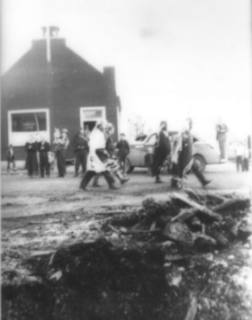 Indigenous group walking in a Smithers parade. (Images are provided for educational and research purposes only. Other use requires permission, please contact the Museum.) thumbnail