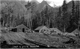 Grand Trunk Pacific Railway camp #19 in Hazelton, B.C.. (Images are provided for educational and research purposes only. Other use requires permission, please contact the Museum.) thumbnail