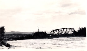 Two bridges in Telkwa, B.C.. (Images are provided for educational and research purposes only. Other use requires permission, please contact the Museum.) thumbnail