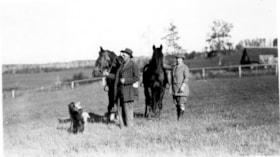Man and Woman with riding horses. (Images are provided for educational and research purposes only. Other use requires permission, please contact the Museum.) thumbnail