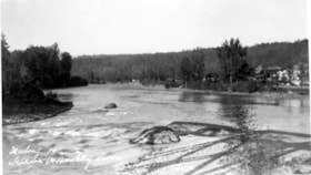 View of the Bulkley River meeting the Telkwa River at the Telkwa bridge. (Images are provided for educational and research purposes only. Other use requires permission, please contact the Museum.) thumbnail