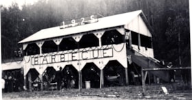 1925 Telkwa Barbecue grandstand. (Images are provided for educational and research purposes only. Other use requires permission, please contact the Museum.) thumbnail