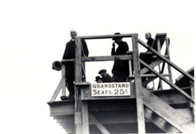 Grandstand seating at the Telkwa barbecue. (Images are provided for educational and research purposes only. Other use requires permission, please contact the Museum.) thumbnail