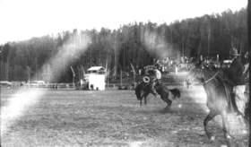 Bareback horseriding at the Telkwa Barbeque. (Images are provided for educational and research purposes only. Other use requires permission, please contact the Museum.) thumbnail