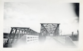 [?] Bannister in front of Bulkley River bridges. (Images are provided for educational and research purposes only. Other use requires permission, please contact the Museum.) thumbnail