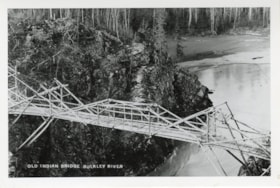 Hagwilget Bridge Bulkley River. (Images are provided for educational and research purposes only. Other use requires permission, please contact the Museum.) thumbnail