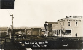 Looking up Main Street, Smithers, B.C.. (Images are provided for educational and research purposes only. Other use requires permission, please contact the Museum.) thumbnail