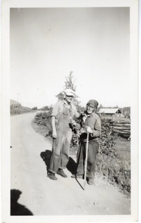 William Billeter and an elderly Indigenous woman near Billeter Farm. (Images are provided for educational and research purposes only. Other use requires permission, please contact the Museum.) thumbnail