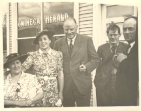 Group in front of the Omineca Herald in Hazelton, B.C.. (Images are provided for educational and research purposes only. Other use requires permission, please contact the Museum.) thumbnail