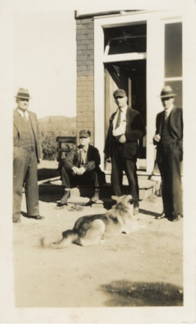 Group in front of a building in Smithers. (Images are provided for educational and research purposes only. Other use requires permission, please contact the Museum.) thumbnail
