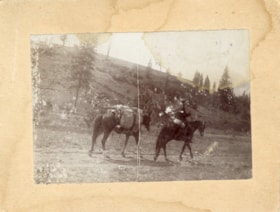 Charlie Chapman going to Cronin Mine with a pack horse. (Images are provided for educational and research purposes only. Other use requires permission, please contact the Museum.) thumbnail