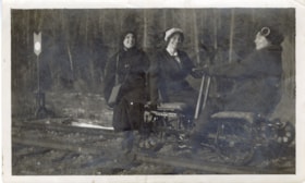 Katie Chapman and friends on a velocipede. (Images are provided for educational and research purposes only. Other use requires permission, please contact the Museum.) thumbnail
