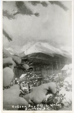 Hudson Bay Mountain seen from Smithers, B.C.. (Images are provided for educational and research purposes only. Other use requires permission, please contact the Museum.) thumbnail