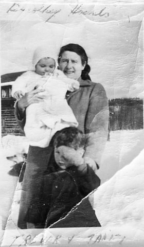 Dorothy Howells with children Trevor and Janice. (Images are provided for educational and research purposes only. Other use requires permission, please contact the Museum.) thumbnail