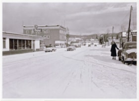 Main Street in winter, looking northeast. (Images are provided for educational and research purposes only. Other use requires permission, please contact the Museum.) thumbnail