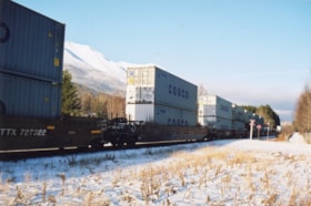 COSCO boxcars passing by. (Images are provided for educational and research purposes only. Other use requires permission, please contact the Museum.) thumbnail