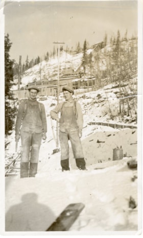 Jim Bovill and Bob Andrews at Duthie Mine. (Images are provided for educational and research purposes only. Other use requires permission, please contact the Museum.) thumbnail