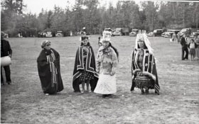 Four women in regalia. (Images are provided for educational and research purposes only. Other use requires permission, please contact the Museum.) thumbnail