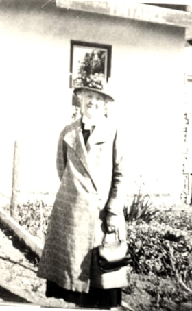 Mrs. Roseburg Sr. at Tintagel Station. (Images are provided for educational and research purposes only. Other use requires permission, please contact the Museum.) thumbnail