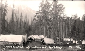 Government road camp between Smithers and Lake Kathlyn. (Images are provided for educational and research purposes only. Other use requires permission, please contact the Museum.) thumbnail