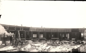 Grand Trunk Pacific Railway roundhouse construction. (Images are provided for educational and research purposes only. Other use requires permission, please contact the Museum.) thumbnail