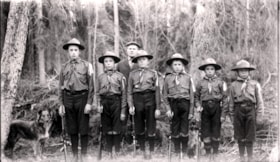 A group of boy scouts with Captain Heber H. Greene. (Images are provided for educational and research purposes only. Other use requires permission, please contact the Museum.) thumbnail