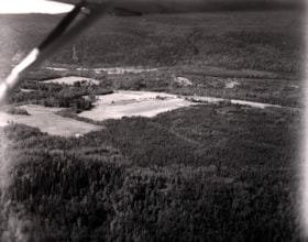 Aerial view of the Bulkley Valley and farm site. (Images are provided for educational and research purposes only. Other use requires permission, please contact the Museum.) thumbnail