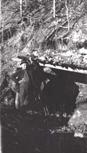 Betty Coal Mine shaft, Telkwa, B.C.. (Images are provided for educational and research purposes only. Other use requires permission, please contact the Museum.) thumbnail