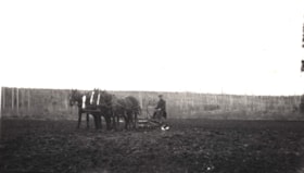 Man driving a plow with four horses.. (Images are provided for educational and research purposes only. Other use requires permission, please contact the Museum.) thumbnail