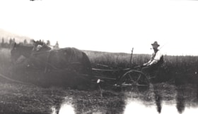 Man plowing field with team of horses.. (Images are provided for educational and research purposes only. Other use requires permission, please contact the Museum.) thumbnail