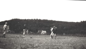 Boys playing baseball, Telkwa, B.C.. (Images are provided for educational and research purposes only. Other use requires permission, please contact the Museum.) thumbnail