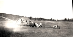 People on a hay wagon at Jack McNeil's Ranch, Telkwa, B.C.. (Images are provided for educational and research purposes only. Other use requires permission, please contact the Museum.) thumbnail