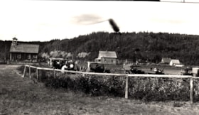 Cars lined up to watch baseball game in Telkwa, B.C.. (Images are provided for educational and research purposes only. Other use requires permission, please contact the Museum.) thumbnail