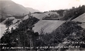 G.T.P. Train at Skeena Crossing. (Images are provided for educational and research purposes only. Other use requires permission, please contact the Museum.) thumbnail
